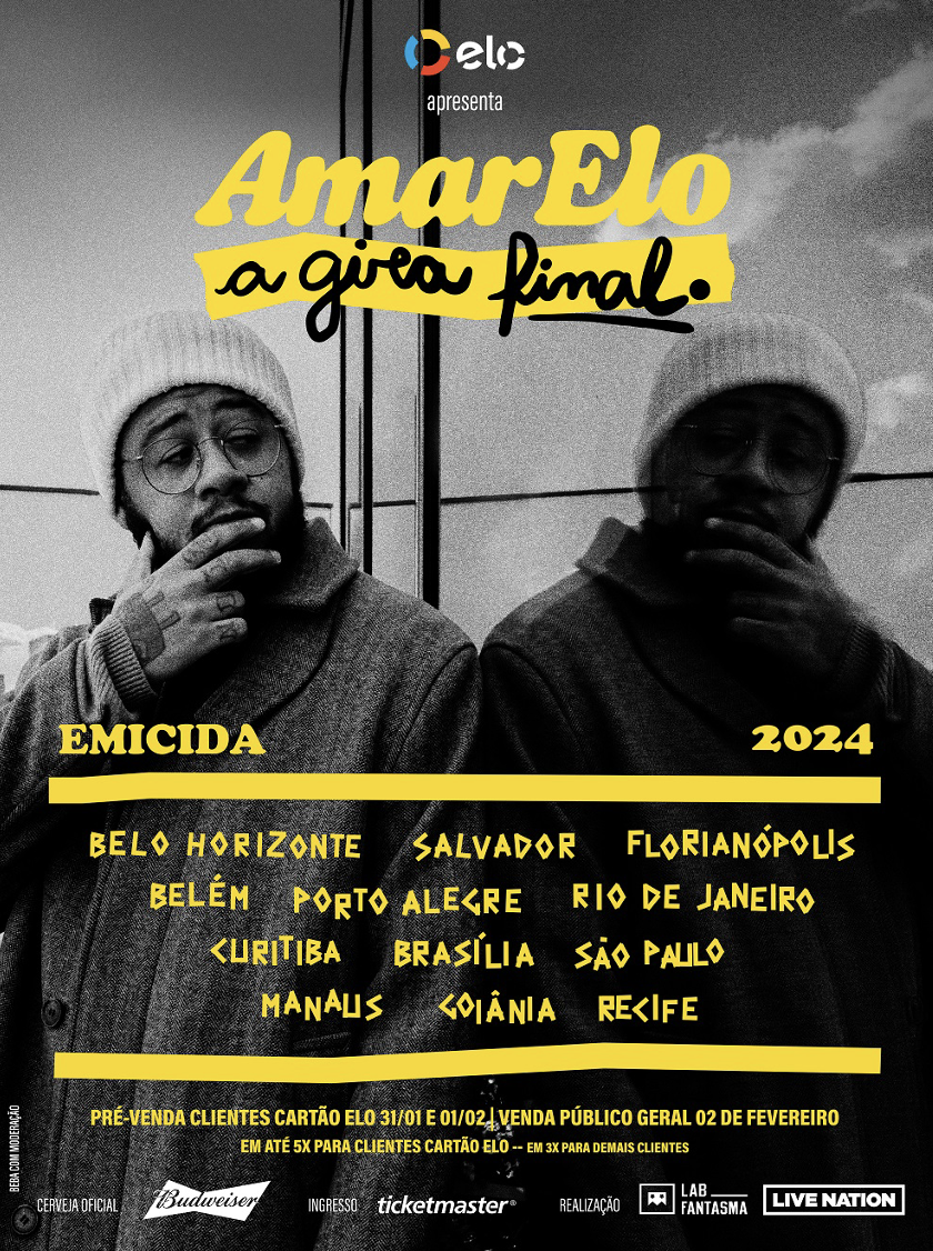 Emicida anuncia AmarElo – A Gira Final, turnê de despedida de seu experimento social