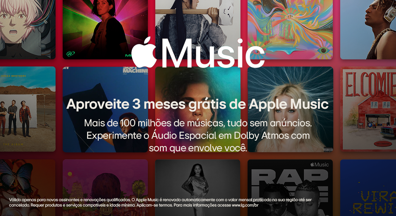 LG oferece 3 meses grátis de Apple Music para clientes das TVs