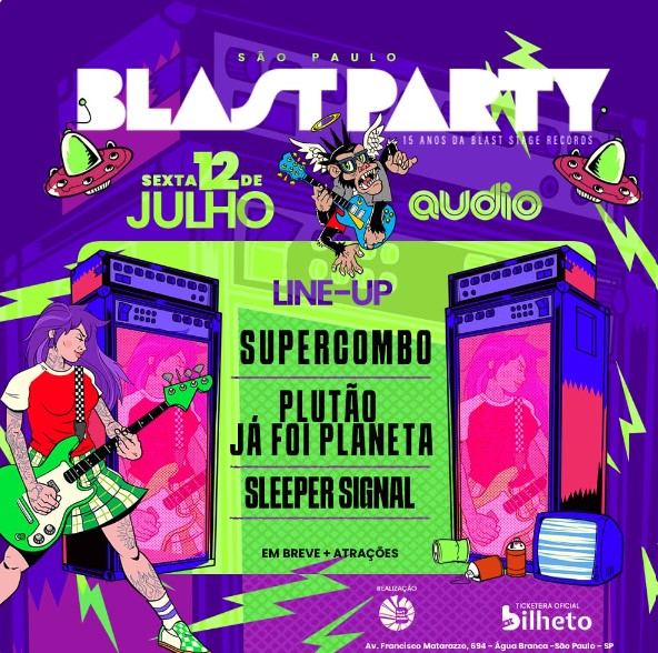 Blast Party: uma explosão de Pop Rock invade a Áudio Club, em São Paulo