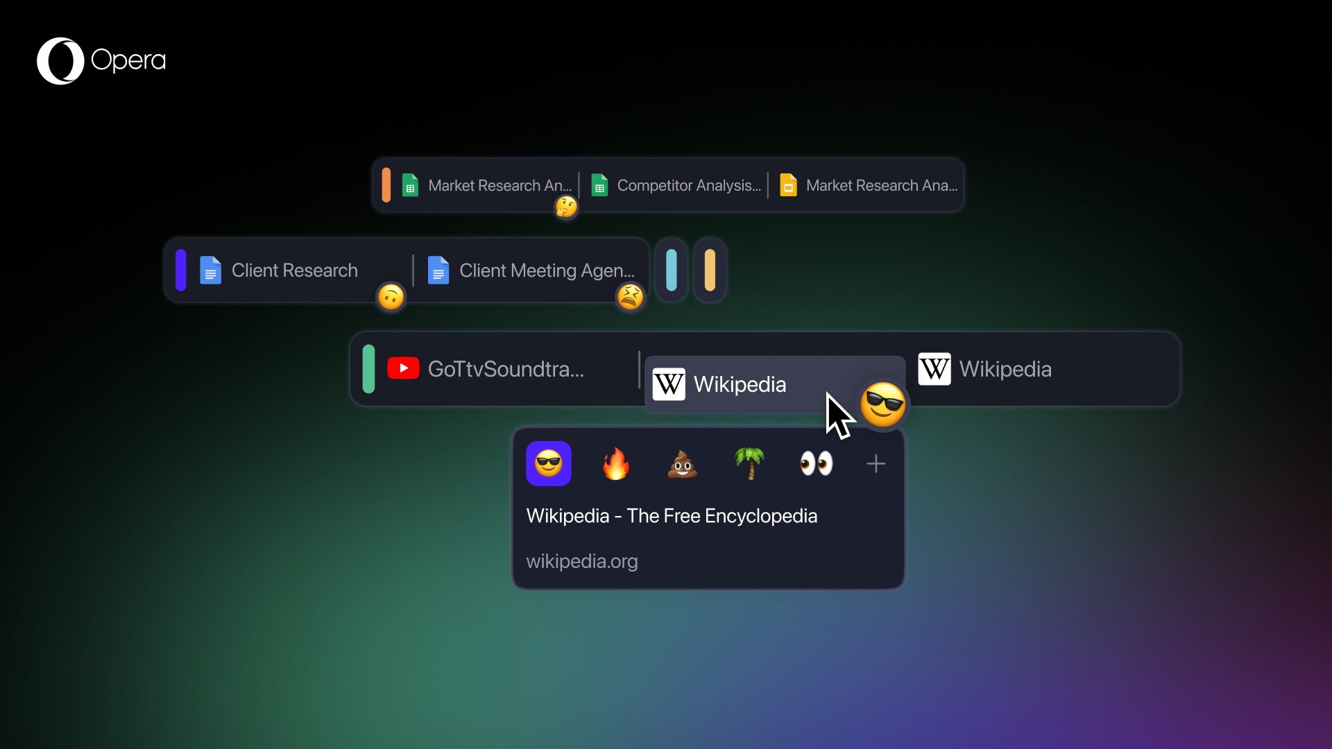 Opera agora permite organizar e decorar abas dos navegadores com emojis 1