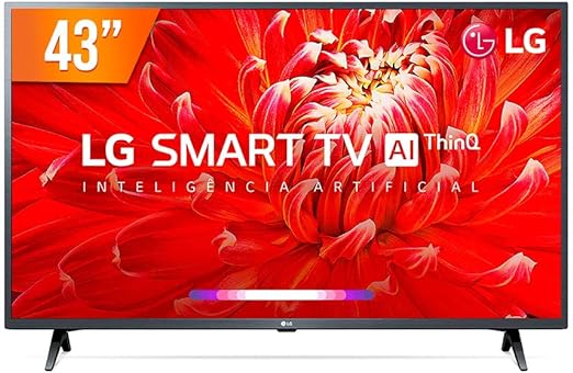 Na imagem há uma Smart TV LG 43"