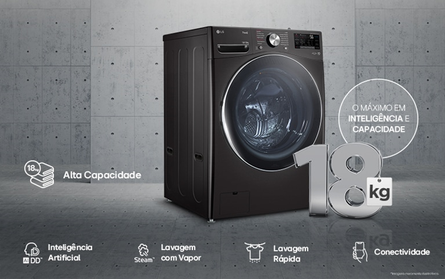 LG divulga a nova Lava e Seca 18kg com Inteligência Artificial 4