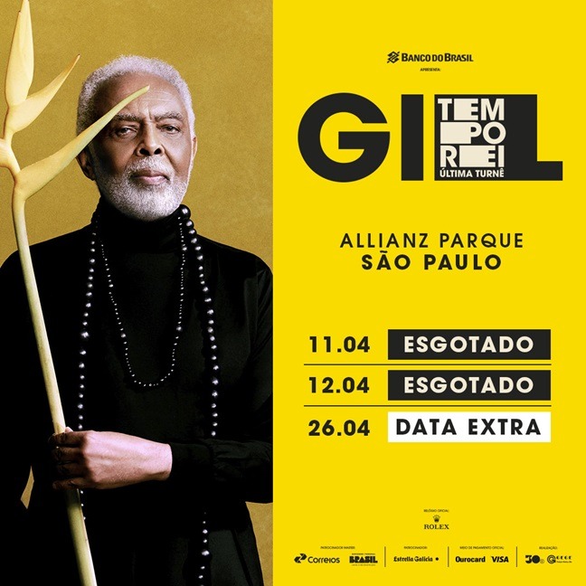 Gilberto Gil esgota shows em São Paulo e anuncia nova data da turnê ‘Tempo Rei’ no Allianz Parque 10