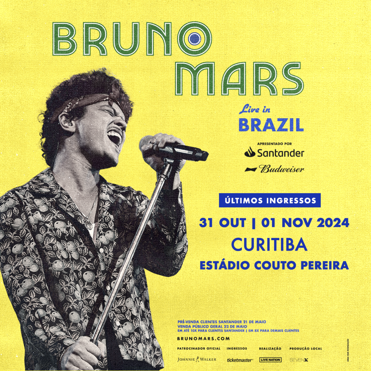 Bruno Mars em Curitiba: tudo o que você precisa saber