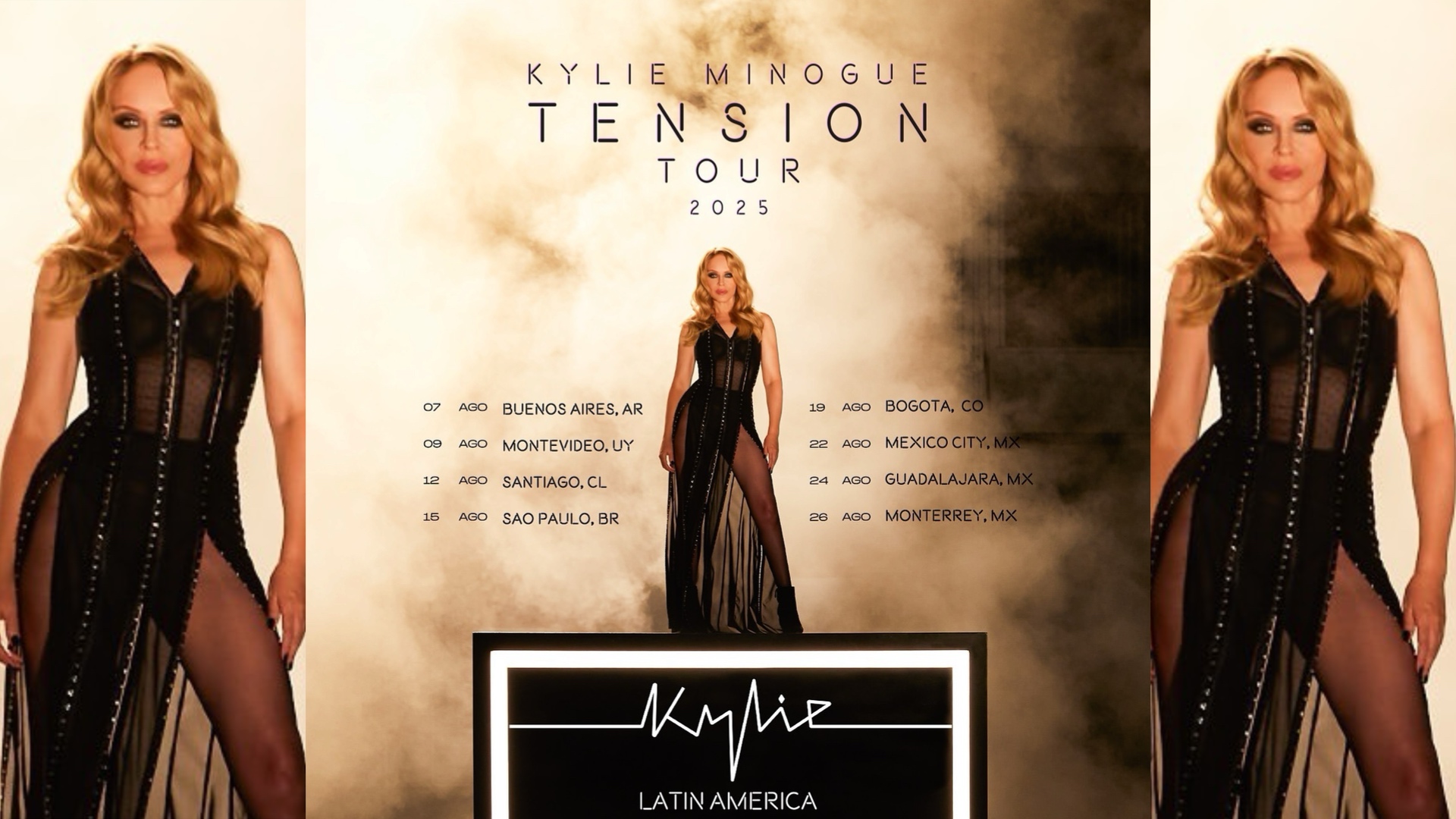 Kylie Minogue anuncia show em São Paulo em agosto de 2025 como parte da ‘Tension Tour’; ingressos à venda pela Ticketmaster.