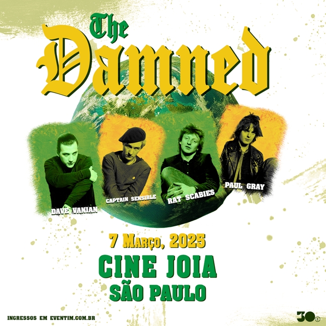 The Damned confirma show no Cine Joia em SP