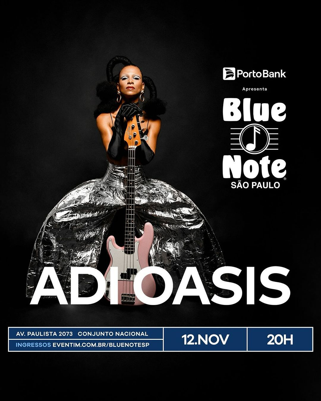 Adi Oasis se apresenta no Blue Note São Paulo no dia 12/11