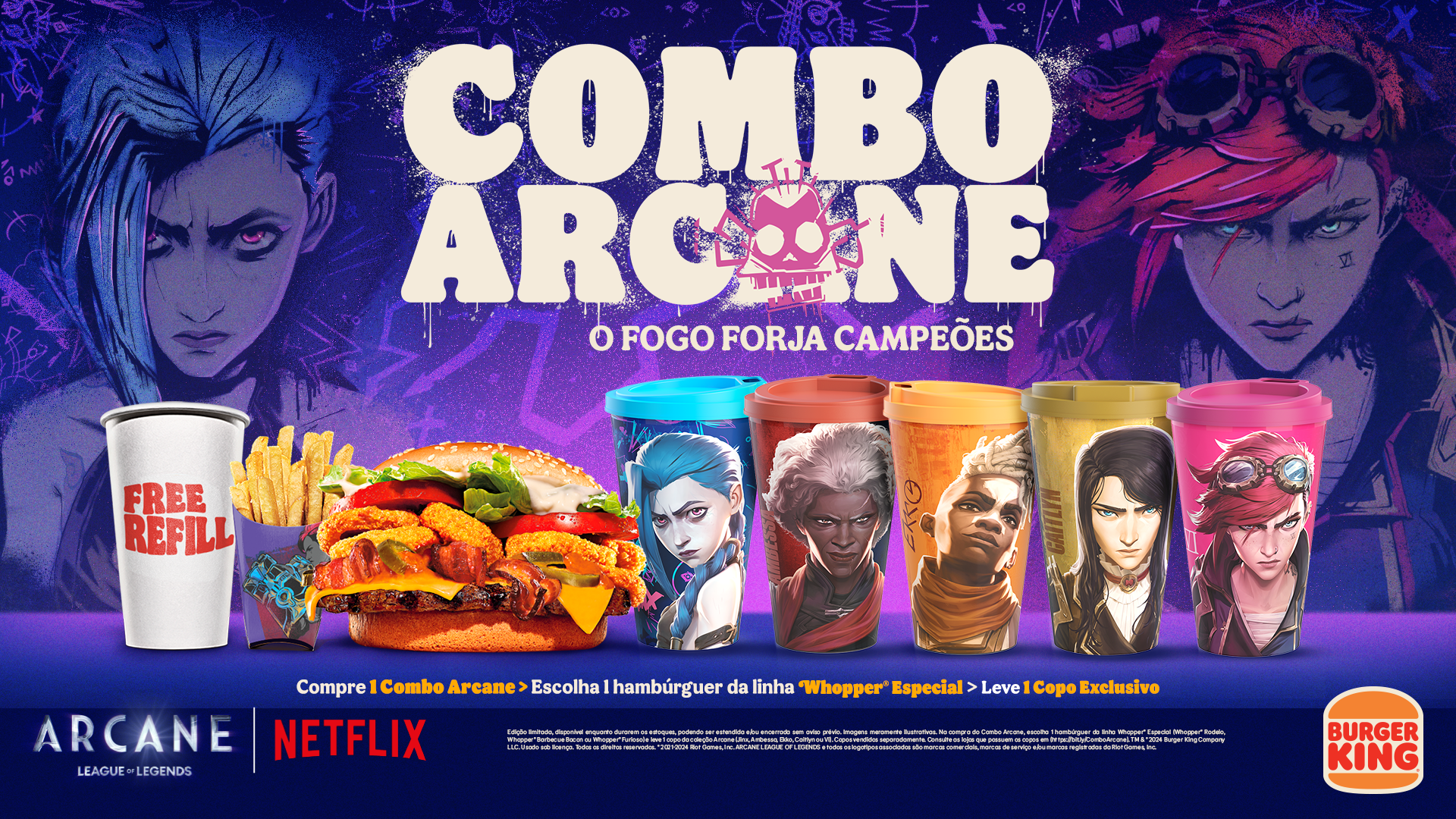 Burger King® e Riot Games se unem em parceria inédita para o lançamento da segunda temporada de Arcane