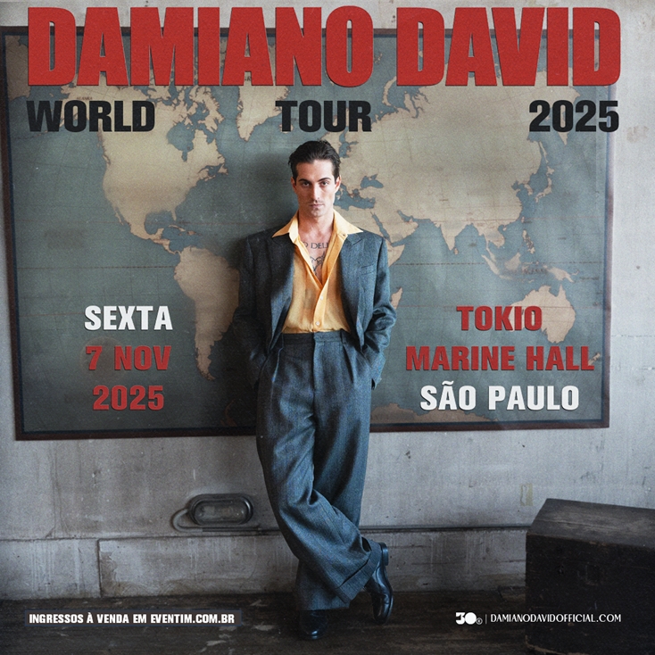 Damiano David vem sem Måneskin para o Brasil em 2025