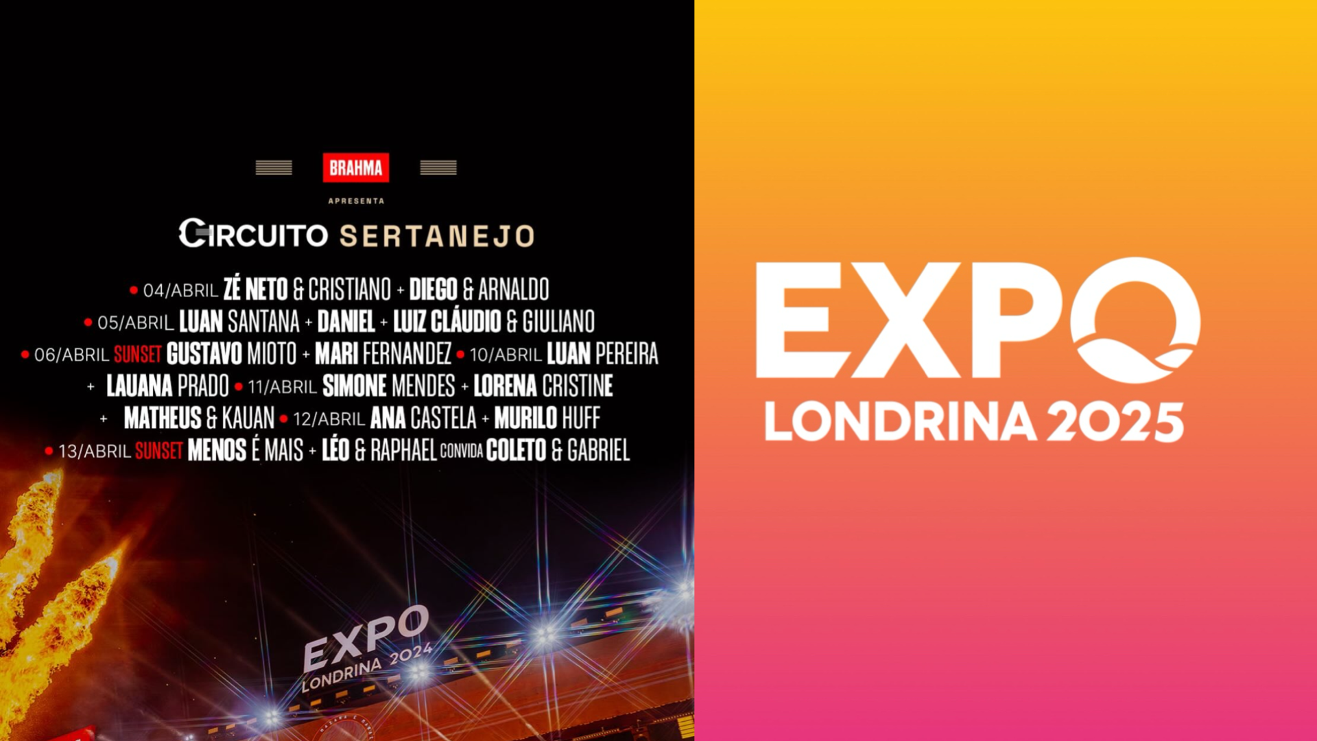 ExpoLondrina 2025 divulga line-up completo